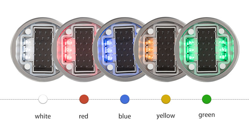 Embedded Aluminum LED Solar Cat Eyes for Road color